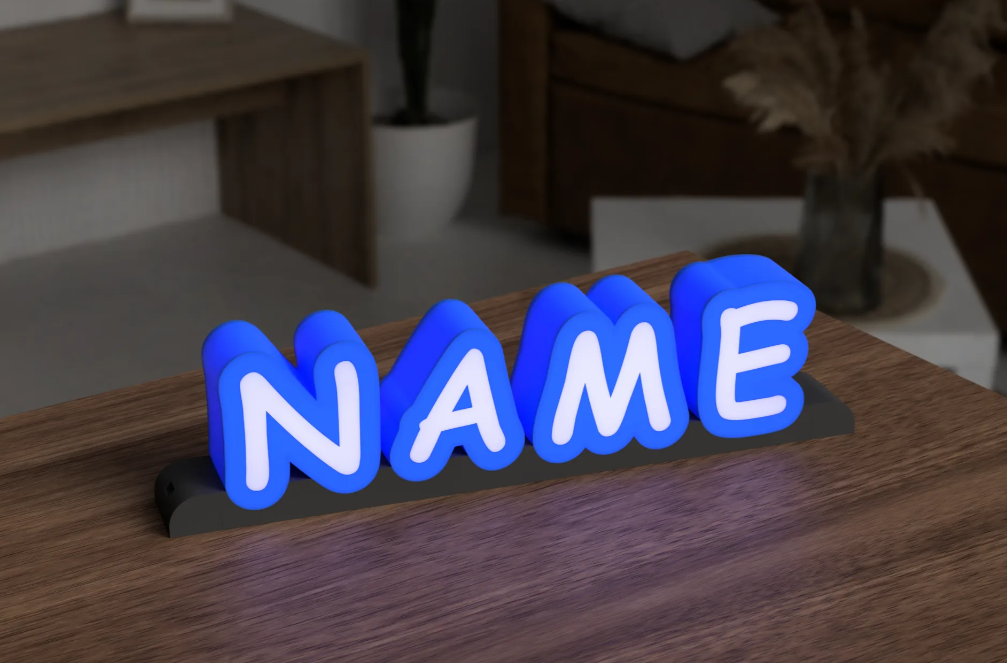 Custom Led Lightbox — 3D printed by Moon Studio 3D